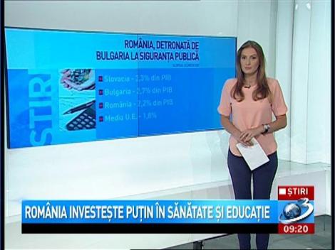 România investeşte puţin în sectoarele Sănătate şi Educaţie