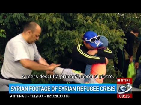 Syrian footage of syrian refugee crisis