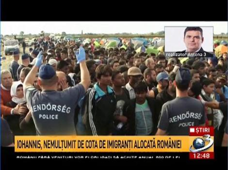 Iohannis, nemulţumit de cota de imigranţi alocată României.