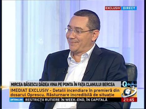 Q&A. Mircea Băsescu dădea vina pe Ponta &icirc;n faţa clanului Bercea
