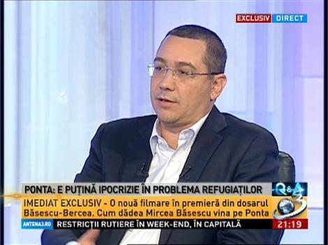 Q&A. Ponta: Cei care ne cer să fim solidari cu imigranţii, aceiaşi care zic că nu suntem buni de Schengen