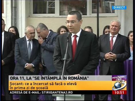 Discursul lui Ponta la deschiderea unei şcoli din Târgu Jiu