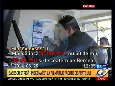 Băsescu strigă "&icirc;nscenare" la filmările făcute de fratele lui