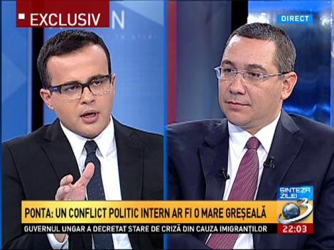Ponta: Am un mandat de dus până la sfârşit, decembrie 2016