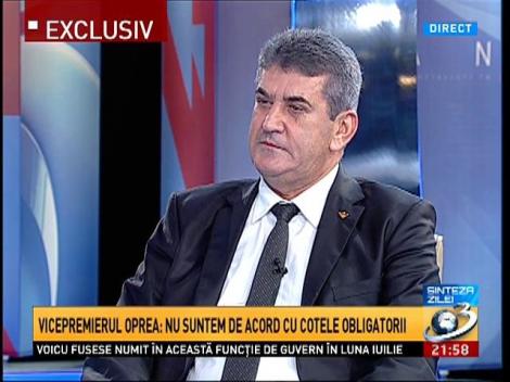 Sinteza zilei. Gabriel Oprea: Nu acceptăm cotele obligatorii