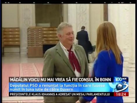 Mădălin Voicu nu mai vrea să fie consul în Bonn