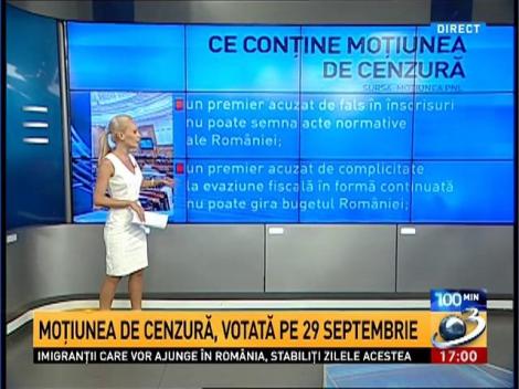 100 de Minute: Ce conţine moţiunea de cenzură