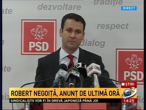 Robert Negoiţă, anunţ de ultimă oră