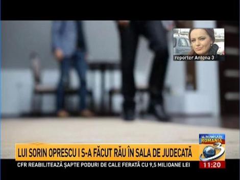 Lui Sorin Oprescu i s-a făcut rău în sala de judecată