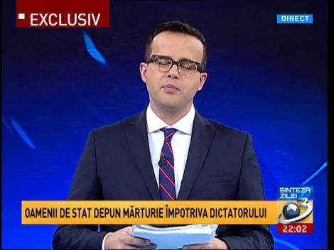 Sinteza zilei. Oameni de stat depun mărturie &icirc;mpotriva dictatorului