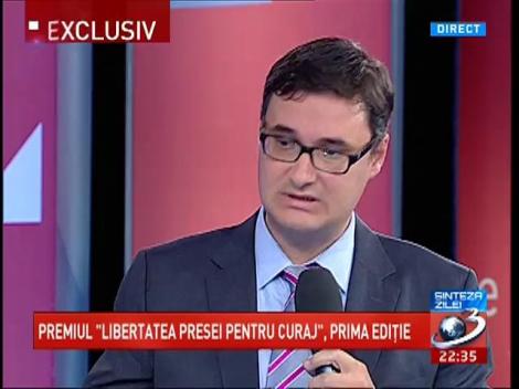 Jurnalistul Dan Tanasă este noul câştigător al premiului "Libertatea Presei pentru Curaj"