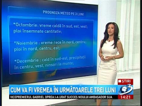 Cum va fi vremea în următoarele trei luni