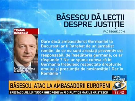 Traian Băsescu atacă ambasadorii europeni