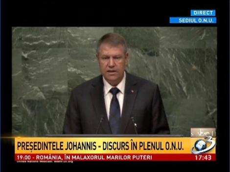 Preşedintele Iohannis - discurs &icirc;n plenul ONU