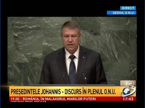 Preşedintele Iohannis - discurs în plenul ONU