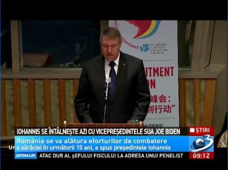 Iohannis se întâlneşte azi cu vicepreşedintele SUA Joe Biden