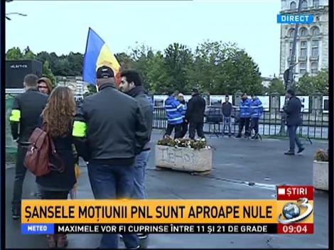 PNL organizează un miting &icirc;n faţa Palatului Parlamentului