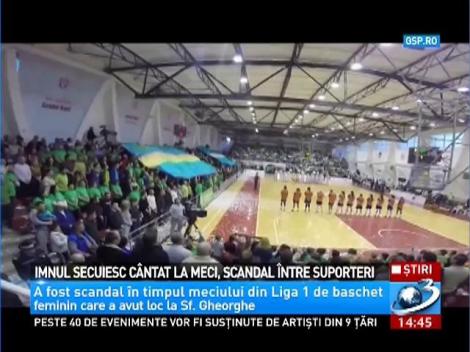 Imnul secuiesc cântat la meci, scandal între suporteri