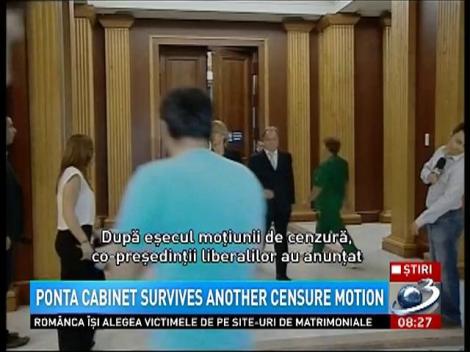 Ponta cabinet survives another censure motion