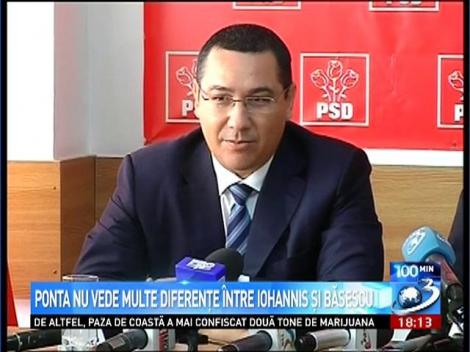 Ponta nu vede multe diferenţe între Iohannis şi Băsescu