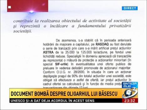 Sinteza Zilei: Document bombă despre oligarhul lui Băsescu