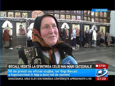 Gigi Becali, vedetă la sfinţirea celei mai mari catedrale