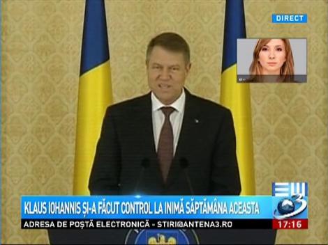 Preşedintele Klaus Iohannis şi-a făcut control la inimă săptămâna aceasta