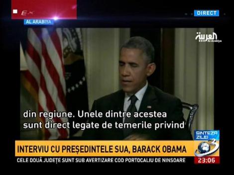 Sinteza Zilei: Barack Obama, interviu la Al Arabiya