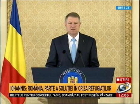 Iohannis: Soluţia problemei migraţiei este pacea în Siria