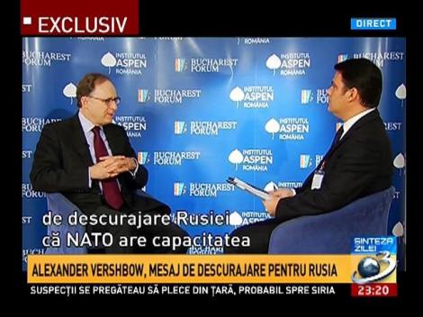 Sinteza zilei. Interviu în exclusivitate cu secretarul adjunct al NATO Alexander Vershbow