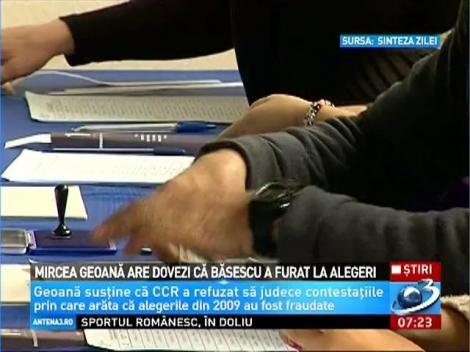 Mircea Geoană are dovezi că Băsescu a furat la alegeri