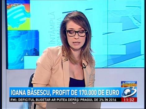 Ioana Băsescu, profit de 170.000 de euro