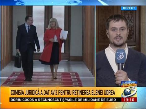 Comisia Juridică a dat aviz pentru reţinerea Elenei Udrea