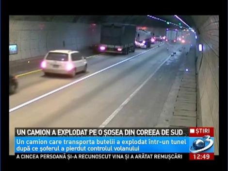 Un camion a explodat pe o şosea din Coreea de Sud