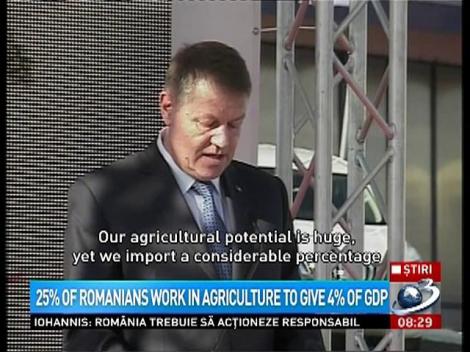 25% of romanians work in Agriculture to give 4% of GDP