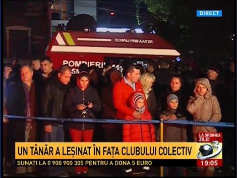 Un t&acirc;năr a leşinat &icirc;n faţa Clubului Colectiv