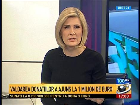 Valoarea donaţiilor a ajuns la 1 milion de euro