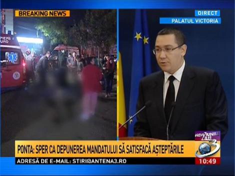 Victor Ponta a demisionat! Ponta: Niciodată nu mă bat cu oamenii