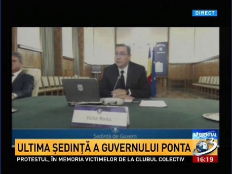 Victor Ponta, mesaj public la ultima şedinţă de Guvern sub conducerea lui