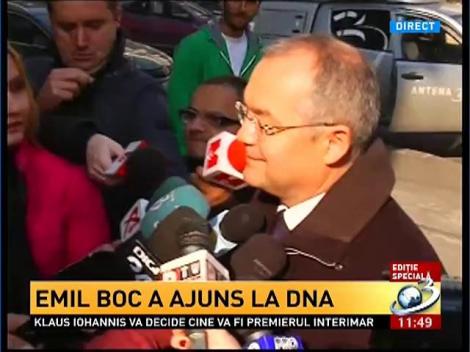 Emil Boc a ajuns la DNA