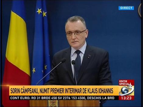 C&icirc;mpeanu: &Icirc;mi doresc sprijinul partidelor parlamentare