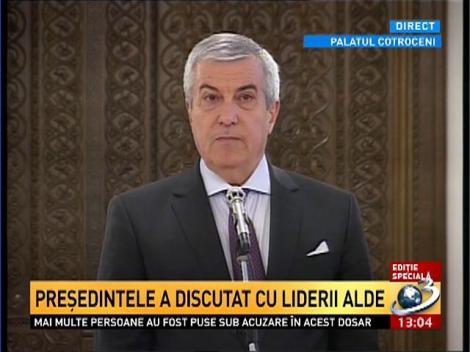 Tăriceanu: Partidele politice care au fost la consultări până acum doresc să se degaje de orice responsabilitate