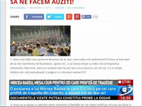 Mircea Badea, mesaj dur pentru cei care profită de pe urma tragediei