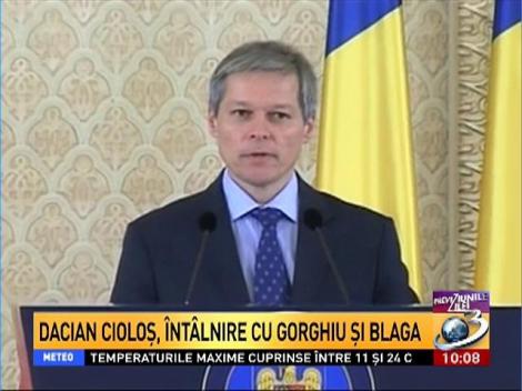 Dacian Cioloş, întâlnire cu Gorghiu şi Blaga