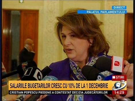 Rovana Plumb, despre majorarea salarială a bugetarilor