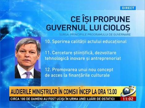 Ce îşi propune guvernul lui Cioloş