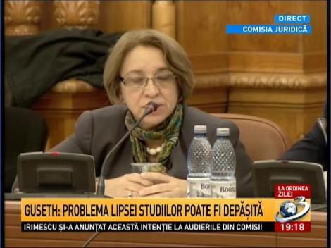 Audierea &icirc;n comisii a Cristinei Guseth pentru funcţia de ministru al Justiţiei (I)