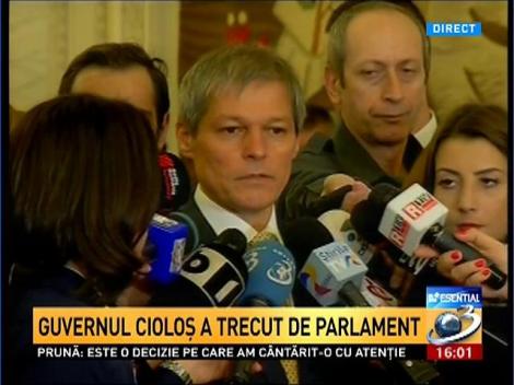 Dacian Cioloş, declaraţii la ieşirea din Plen