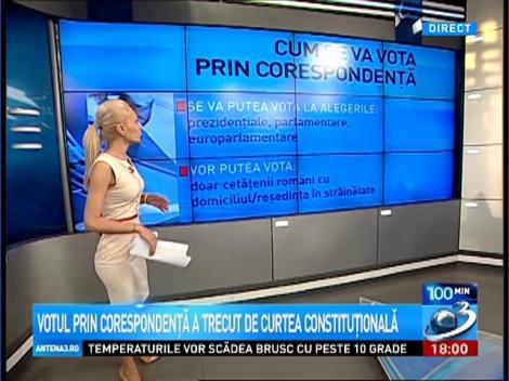 100 de Minute: Votul prin corespodenţă a trecut de Curtea Constituţională