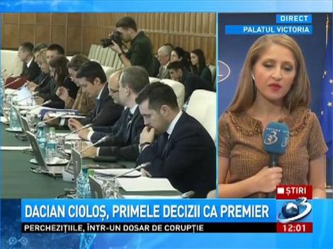 Dacian Cioloş, primele decizii ca premier